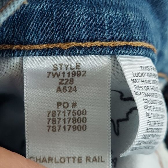 Lucky Brand Charlotte Rail Distressed Ankle Jeans  Size 6/28 - Picture 7 of 7